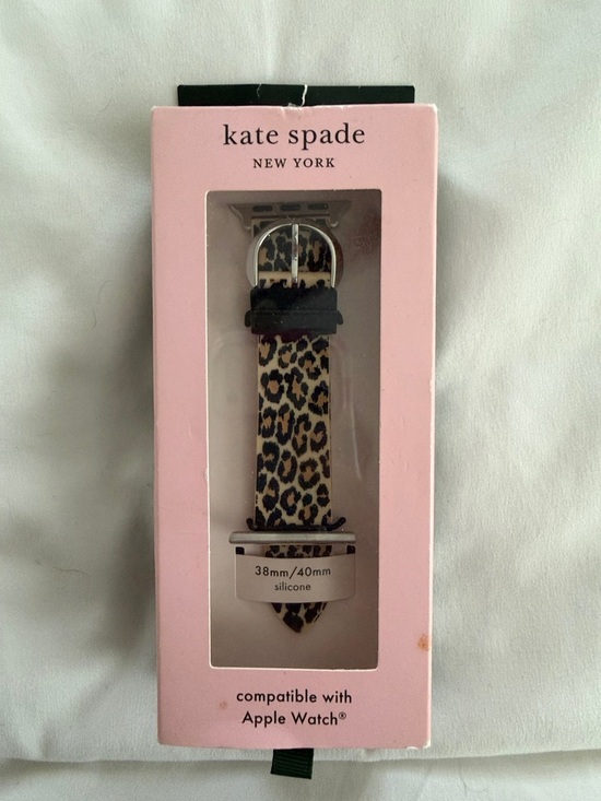 kate spade Accessories - kate spade Leopard Print Silicone Apple Watch Band - Beige/Black/Pink